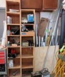 Contents Of Wood Shelves & Cabinet