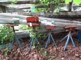(4) Metal Deadman Stands