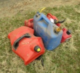 (5) Asst. Poly Gas Cans