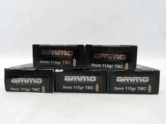 (250) Ammo Inc. 9mm Luger Cartridges