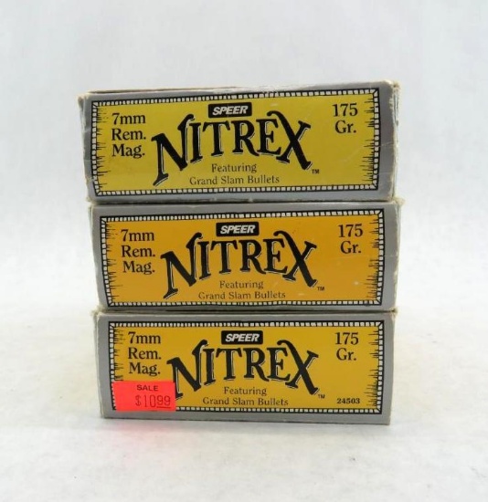 (60) Speer Nitrex 7mm Remington Magnum Cartridges