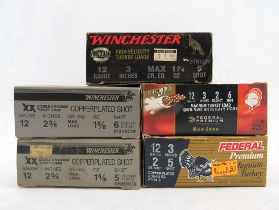 (39) Winchester & Federal 12 Ga. Turkey Load Shotgun Shells