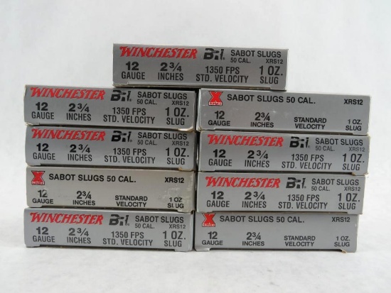 (47) Winchester 12 Ga. 50 Cal. Sabot Slug Shotgun Shells