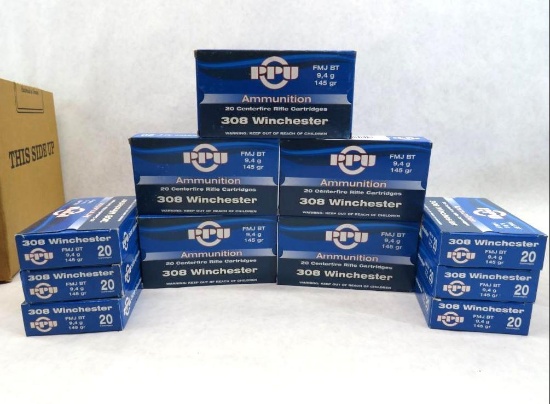 (220) PPU .308 Winchester Cartridges