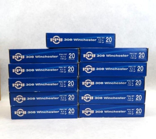 (220) PPU .308 Winchester Cartridges