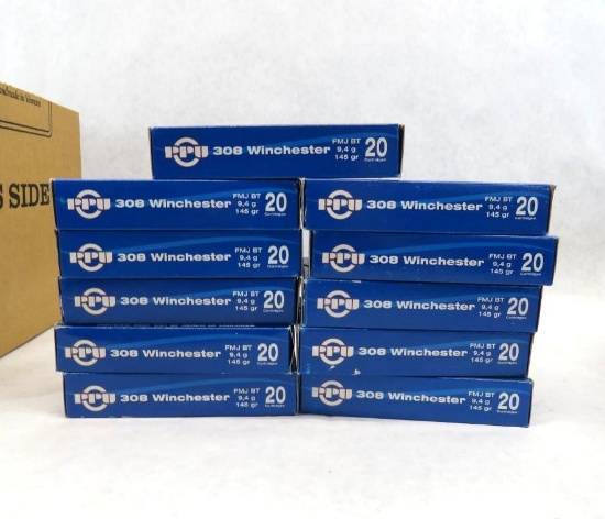 (220) PPU .308 Winchester Cartridges