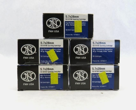 (250) FNH 5.7x28 Cartridges