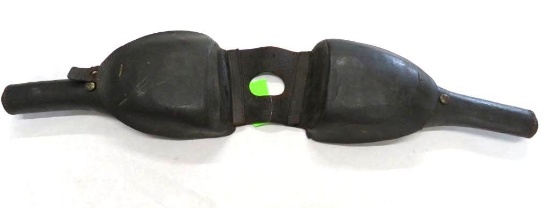Antique Leather Saddle Pommel Holsters