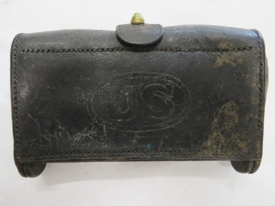 Antique U.S. Leather Cartridge Pouch