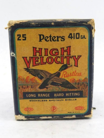 Vintage Box of Peters Rustless .410 Shotgun Shells