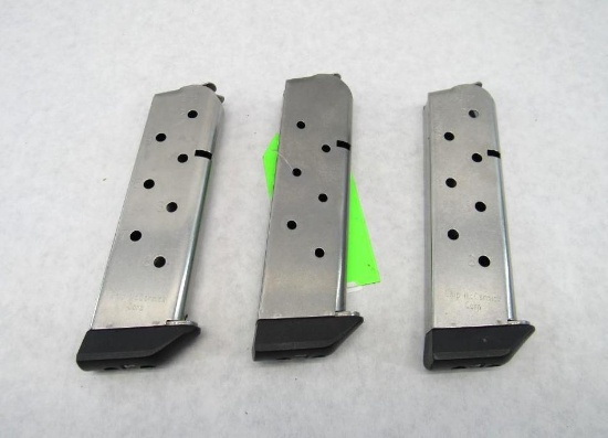 (3) Chip McCormick Stainless Steel 8 Round 1911 Magazines
