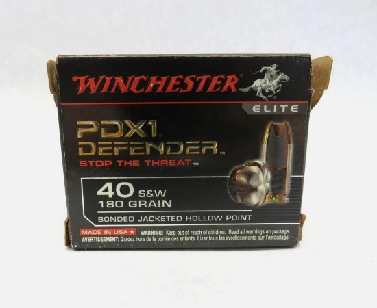 (20) Winchester PDX1 Defender .40 S&W Cartridges