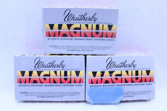 (3) Boxes of Weatherby .300 Weatherby Magnum Brass