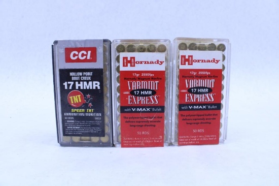 (3) Boxes of .17 HMR Cartridges