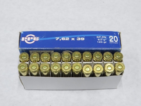 Box of PPU 7.62x39 Cartridges