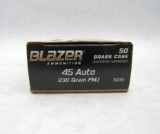 (50) Blazer Brass .45 ACP Cartridges