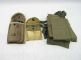 (6) M1 Carbine Magazines, (2) Canvas Pouches & (4) Bandoliers