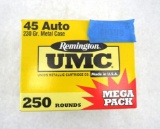 (250) Remington UMC .45 ACP Cartridges