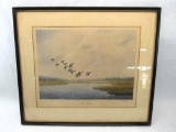 J.D. Knap Hand Colored Print 