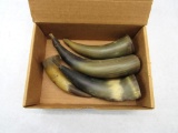(4) Antique Powder Horns