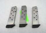 (3) Chip McCormick Stainless Steel 8 Round 1911 Magazines