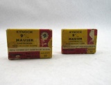 (2) Boxes of Kynoch 9mm Mauser Cartridges