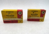(2) Boxes of Kynoch 9mm Mauser Cartridges