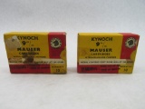 (2) Boxes of Kynoch 9mm Mauser Cartridges