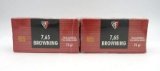 (100) Fiocchi 7.62 Browning / .32 Auto Cartridges