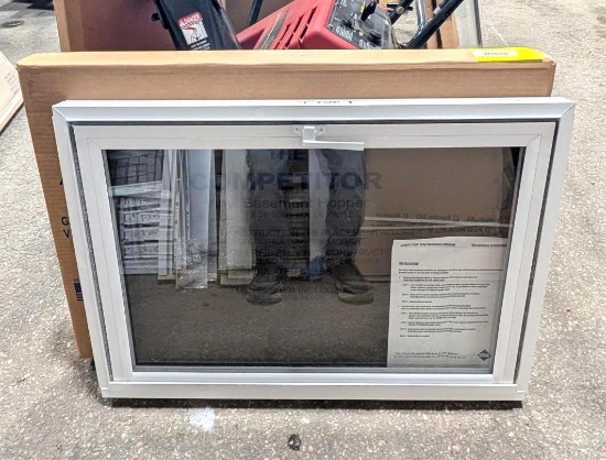 (2) Competitor Vinyl Basement Hopper Window