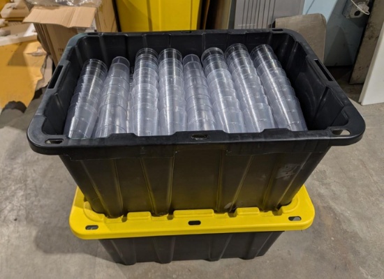 Tote of (420+/-) Carlisle Plastic Tumbler Cups