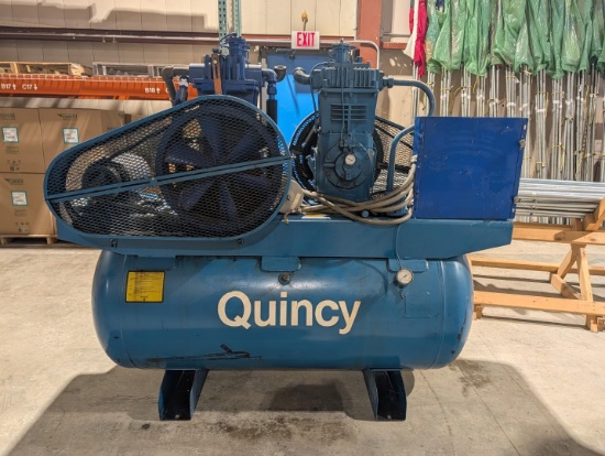 Quincy Industrial Twin Head Air Compressor