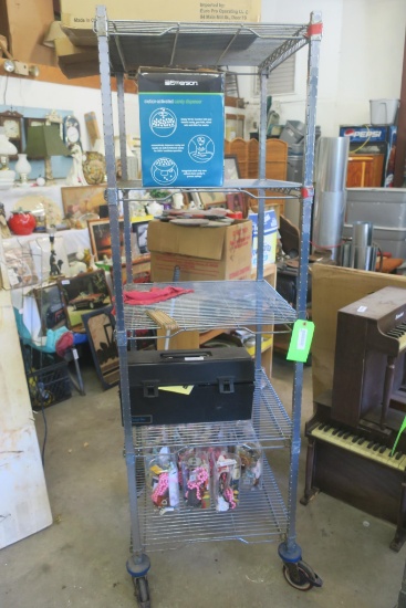 4-Shelf Rolling Cart