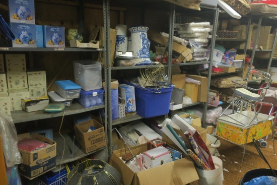 (9) Metal Shelving units
