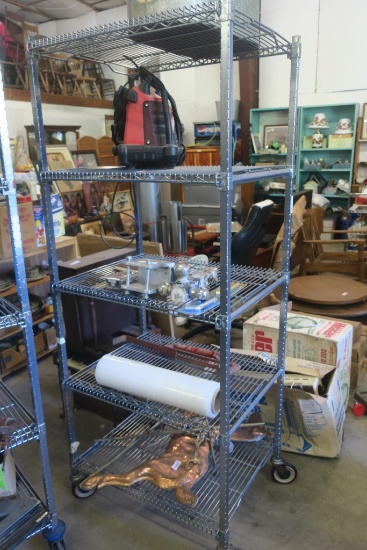 4-Shelf Rolling Cart