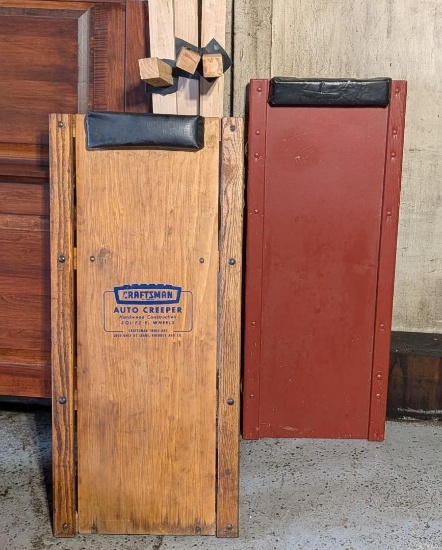 (2) Vintage Automotive Creepers