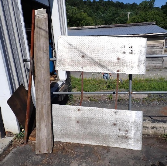 Aluminum Loading Ramp & Pair of 8' Wood Ramps