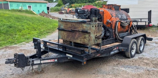 Asphalt Equipment Co. Sealcoating Set Up on Tandem Axle Trailer