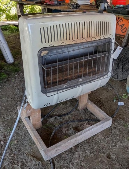 Mr. Heater Propane Space Heater on Shop Made Stand