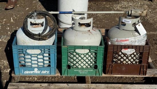 (3) Propane Tanks & Weed Torch