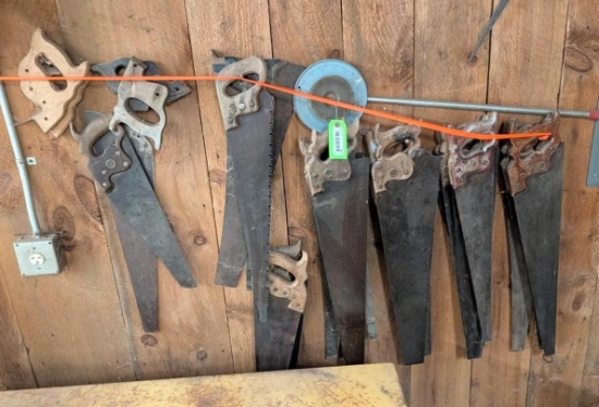 (20+/-) Vintage Carpenter's Hand Saws and Parts