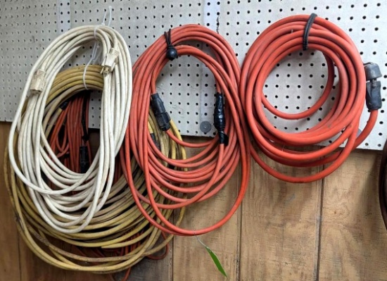 (10 +/-) Assorted Extension Cords