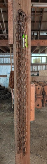 16' x 3/8" Chain w/ (1) Slip Hook, (1) Grab Hook