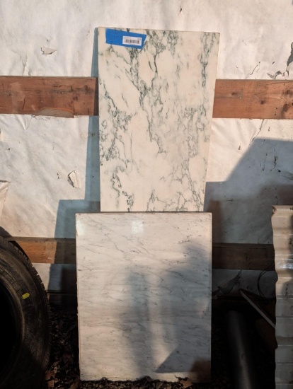 (2) Pieces 3/4" Marble Tabletop