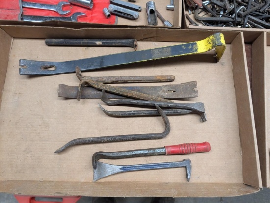 (10) Assorted Steel Pry Bars