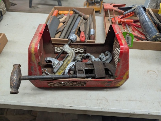 Steel Toolbox w/ (6) Pipe Cutters