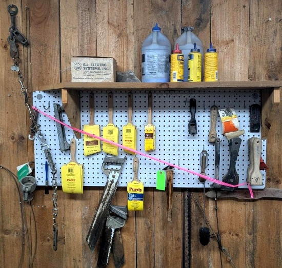 Contents of Pegboard on Wall