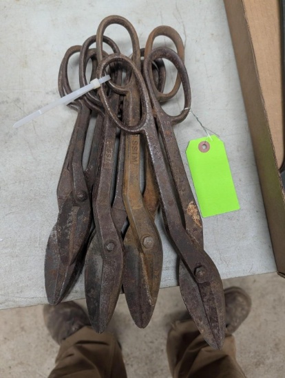(6) Vintage Tin Snips