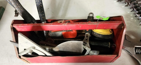 Steel Toolbox w/ Assorted Carpentry Tools