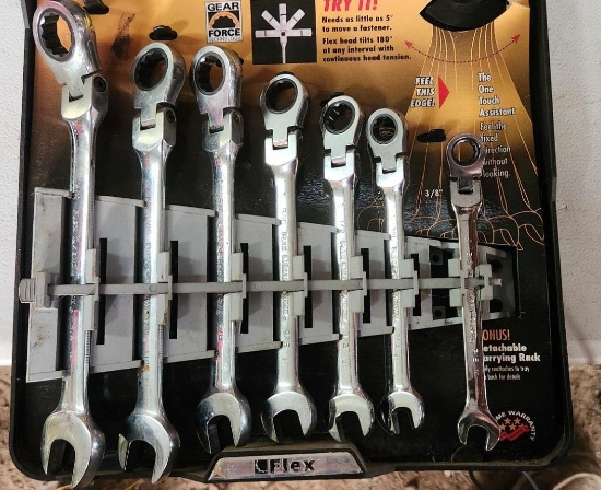 GearWrench Flex Head Ratcheting Combination Wrench Set